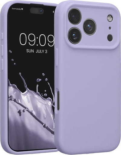 kwmobile telefoonhoesje geschikt voor Apple iPhone 18 Pro / iPhone 17 Pro - TPU backcover met siliconen coating - Smartphone case in lavendel
