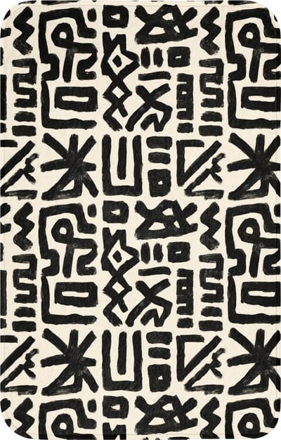 WC mat 50x80 cm - Antislip - Geometrisch - Figuren - Zwart - Toiletmat - Vloermat - Douchemat - Toilet tapijt - Toiletmatten