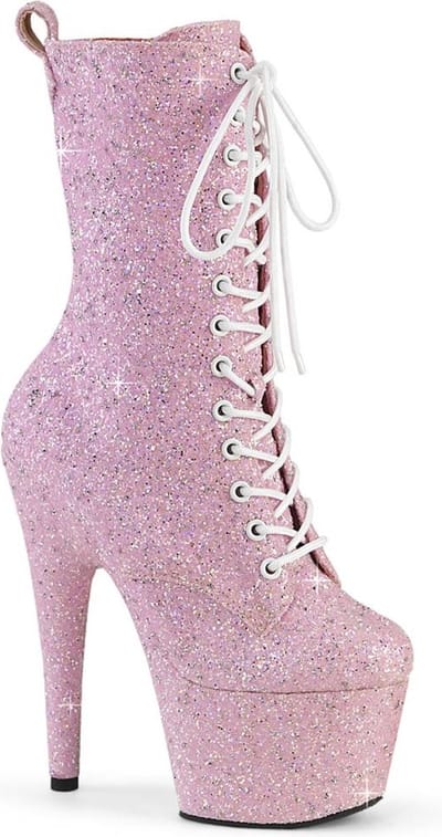 Pleaser - ADORE-1040GR Plateau Laarzen, Paaldans schoenen - US 5 - 35 Shoes - Roze