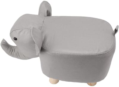 Dailygoods- Voetenbank Olifant Vormige - Multifunctioneel - Stabiel - Ruimtebesparend - Antislip - Gevoerde Kussen - Poef