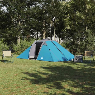 vidaXL - Tunnel - tent - met - dak - met - opslag - Blauw - 510 - x - 240 - x - 156 - cm - taft