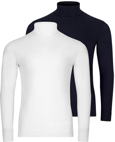 RAGMAN Heren shirt met rolkragen 2 pack Basic