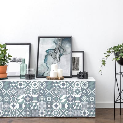 Decoratieve meubelstickers - 30 authentieke Athena cementtegel meubelstickers - 30 stickers 10x10cm