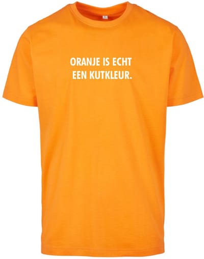 T-shirt oranje XXL|Wit - Oranje is echt een kutkleur - soBAD. - Koningsdag - Unisex - Oranje - Voetbal - Nederland