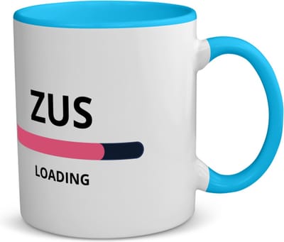 Akyol - zus loading koffiemok - theemok - blauw - Zus - ochtendkoffie laden - verjaardagscadeau - verjaardag - cadeau - cadeautje voor zus - zus artikelen - kado - geschenk - gift - 350 ML inhoud