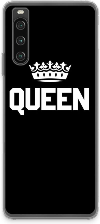 Case Company® - Hoesje geschikt voor Sony Xperia 10 IV hoesje - Queen zwart - Soft Cover Telefoonhoesje - Bescherming aan alle Kanten en Schermrand