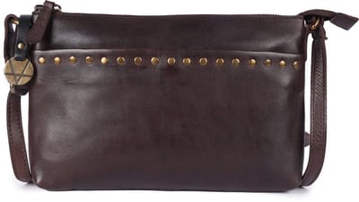 Echte Italiaanse Leren Boho Crossbody Schoudertas met Studs – Stijlvol, Duurzaam & Perfect voor Dagelijks Gebruik voor Dames