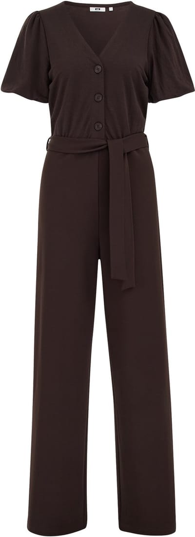 WE Fashion Dames jumpsuit met strikceintuur
