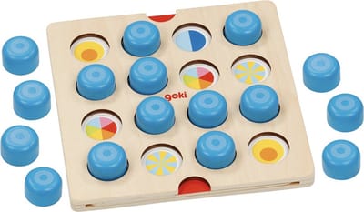 GOKI Geheugenspel - Dieren En Symbolen - Met 6 Speelborden - Hout - 3 Jaar
