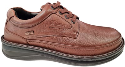 G Comfort Cognac Hertenleren Heren Veterschoenen - Cognac - 45