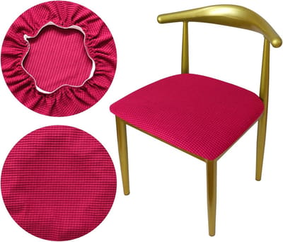 Luxe Stoelhoes voor Ronde Stoelen van 36-50 cm, Rekbaar, Kreukvrij, Wasbaar en Stofvrij, Violet