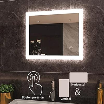 LED Badkamerspiegel met Aanraking en Demister - Cosmetische Wandspiegel