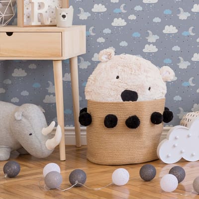 SWEET DREAMS WOLKEN, MAAN EN STERREN BEHANG | Kinderkamer - blauw grijs wit - A.S. Création Little Love
