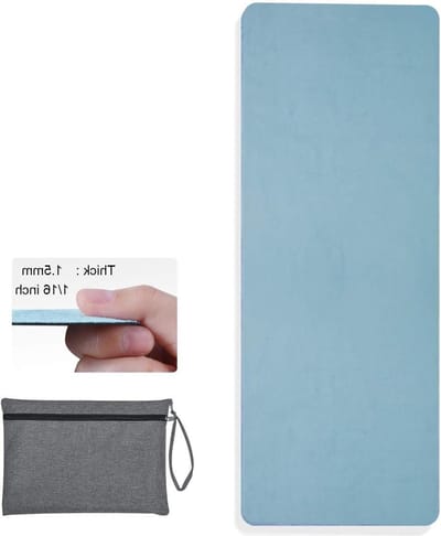 Opvouwbare 15 mm Antislip Yoga Mat Cover Pad - Zachte Lichtgewicht Workout Mat voor Yoga Pilates Fitness - Oefenmat Reis Mat Zweetabsorberend Yoga mat