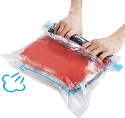 Ruimtebesparende Zakken - Vacuüm Opbergzakken - Reizen Kleding Opbergen - Geen Pomp Nodig - 10 Stuks - Transparant