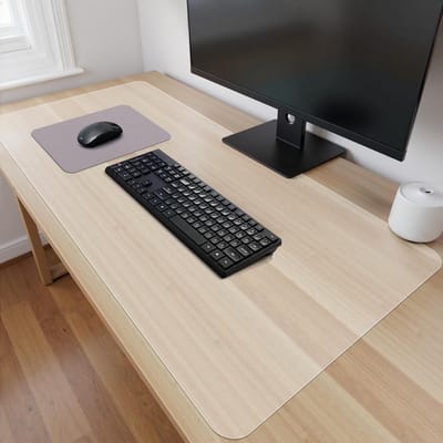 Grote PVC Bureau Mat 120 x 43 cm, Waterdicht, Antislip, Ronde Hoeken voor Thuis en Kantoor