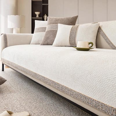 Chenille Sofahoes Effen Kleur Vier Seizoenen Universele Sofa Handdoek Antislip Bankkussen voor Woonkamerbanken Beschermhoes 70x120cm 1pcs