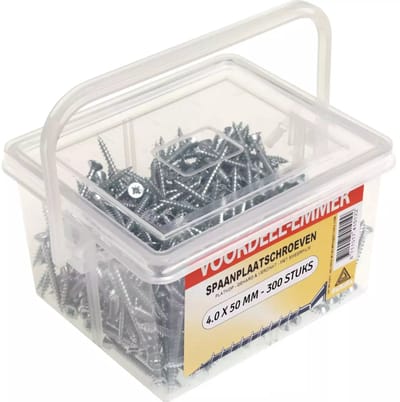 Deltafix Spaanplaatschroeven - 4.0 x 50 mm - Volledig draad - Torx 20 - 300 stuks