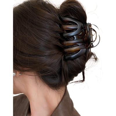 Opgestoken Franse Stijl Pompoen Haarklauw Groot Schattige Haargrijper Temperament 9cm/3.54inch Haaienklem Vrouwelijk