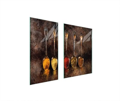 TMK ArtDeko Serie - Glasplaat Bescherming - 75x52 cm - Veilig en Hygiënisch - Decoratie Przyprawy