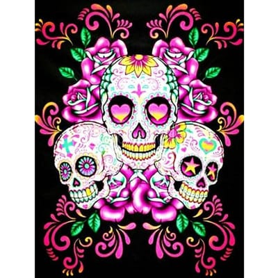 5D DIY diamant borduurwerk kruissteek doodshoofd diamant schilderij strass mozaïek decor 30X40CM