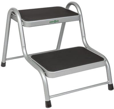 Brunner King Dubbel Opstapje - Grijs - Stalen Opstapje voor Camper & Caravan - Met Antisliprubber - 150 kg Draagkracht