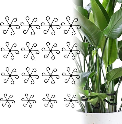 Set van 16 Plant Steunen, Ondersteuners voor Planten, Klemmen voor Klimplanten, Diverse Maten en Sterkte
