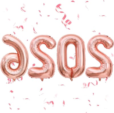 Grote Roze Gouden Ballonnen voor Oud en Nieuw 2026 - Feestdecoratie, Folieballonnen en Party Set voor een onvergetelijke Jaarwisseling