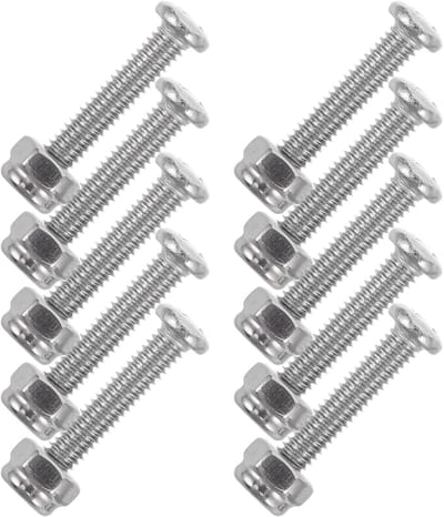 Tafelvoetbal Schroeven - Bevestigingsmiddelen Moeren - Reparatie Onderdelen - Duurzaam Koolstofstaal - 2x0.4cm - Zilver