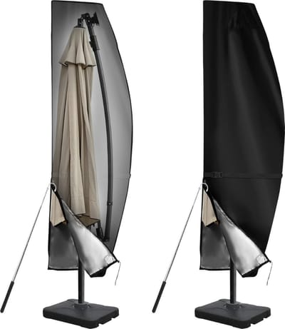 MKSS® Parasolhoes voor Zweefparasol - Parasol hoes Staande Parasol - Zwart - XXL