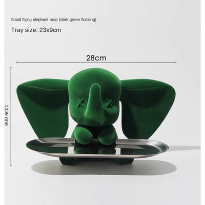 Huis Ornamenten Olifantenbeeld Decor Sleutelopbergbak Woonkamer met Opbergtafel Hars Decoratief Sculptuur Ambachtelijke Geschenken