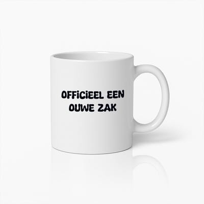 Officieel Oude Zak Mok – Grappig Cadeau voor Verjaardag of Pensioen