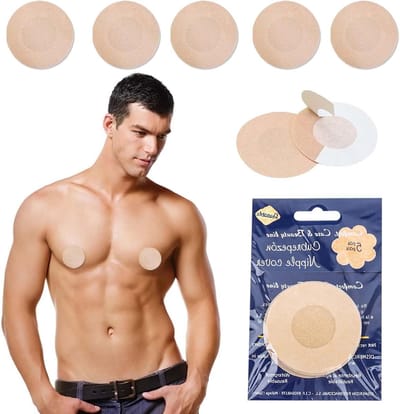 100 Stuks Onzichtbare Tepel Pads voor Mannen en Vrouwen, Lichtgewicht en Ademend, Ideaal voor Sport, Reizen en Werk