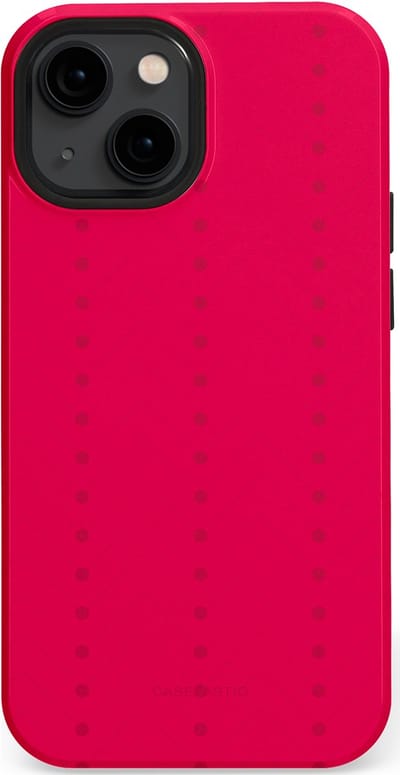 Casetastic Hoesje Geschikt voor Apple iPhone 13 Mini Magsafe - Stijlvolle Beschermende Duo-layer Case - Ritmisch rood