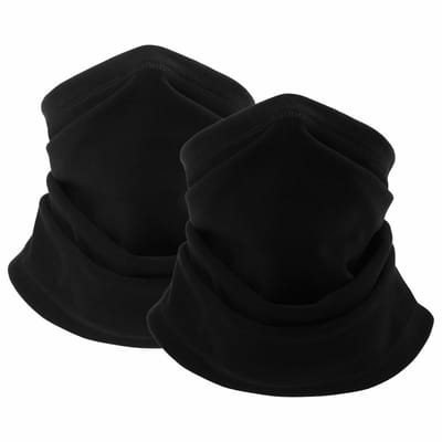 Dailygoods- Halswarmer 2 stuks - Fleece - Thermisch - Multifunctioneel - Ademend - Zwart - Comfortabel en warm - Nekwarmer