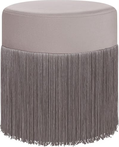 VIRGINIA - Poef - Taupe - 36 cm - Fluweel
