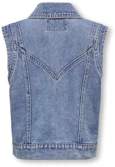 ONLY KOGKENNEDY SL DNM WAISTCOAT BJ Meisjes Vest - Medium Blue Denim - Maat 158