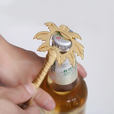 CHPN - Flesopener - Bieropener - Palmboom - Gouden opener - Cadeautip - Opener - Flesopener - Drank - Party - Cadeau - Goud