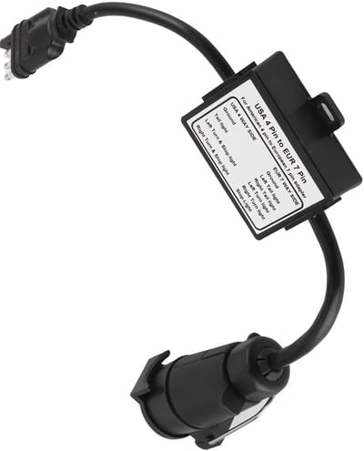 Dailygoods - USA Europa Trailer Stekker Adapter - Aanhangwagen Converter - Voor Europese Aanhangwagens - 7-polige Adapter - Ideaal voor US Trekhaak -...