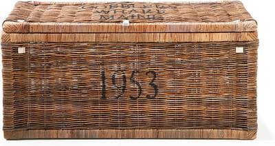 Riviera Maison Opbergkist - Dekenkist - Rustic Rattan Cobblers Wharf Trunk - 90x40 cm - Bruin
