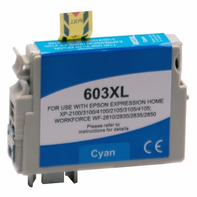 ABC huismerk inkt cartridge geschikt voor Epson 603XL cyan voor Epson Expression Home XP-2100 XP-2105 XP-3100 XP-3105 XP-4100 XP-4105 Workforce WF-2810DWF WF-2830DWF WF-2835DWF WF-2850DWF