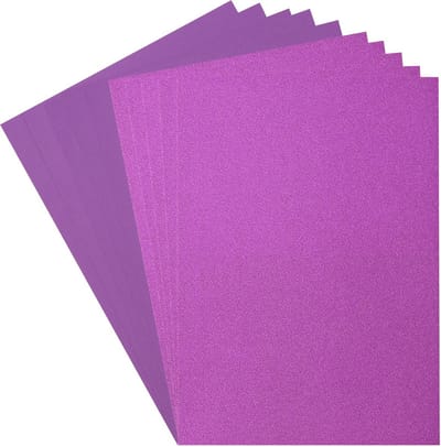 Florence Cardstock en Glitterpapier - A4 - Paars - Purple/Violet - 2 x 5 vellen - 216g / 250g