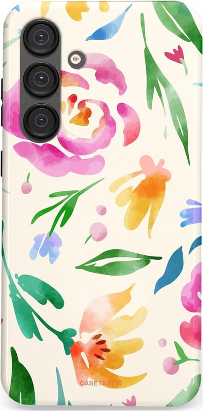 Casetastic Hoesje Geschikt voor Samsung S25 Plus - Stijlvolle Beschermende Duo-layer Case - Floral Flow