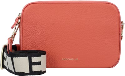 COCCINELLE Leren Schoudertas Tebe Crossover Bag Grenadine Red Lichtrood