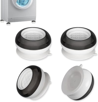 Wasmachine verhoger - Trillingsdempers Wasmachine & Droger - Wasmachine voetjes - meubelvoeten - 4 Wit - wasmachinevoetjes - verhogingsblokken - wasmachine trillingsdemper - Meubelverhogers - Trillingsdempende Wasmachine Voetjes - wasmachine sokkel