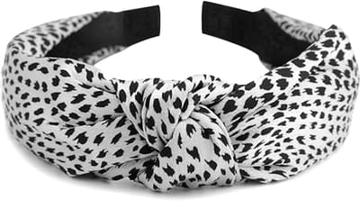 Knoop Diadeem / Haarband - Zilver Cheeta | Polyester | Fashion Favorite