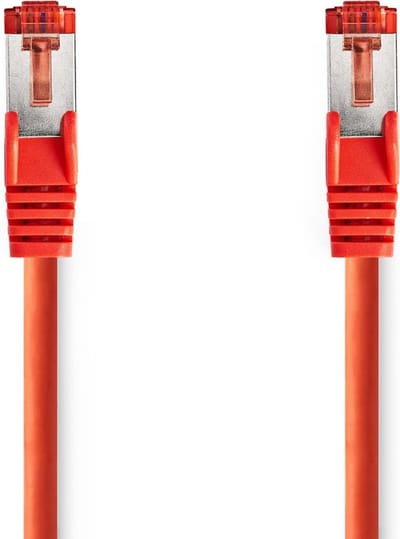 Nedis CAT6-kabel - RJ45 Male - RJ45 Male - S/FTP - 2.00 m - Rond - LSZH - Rood - Envelop