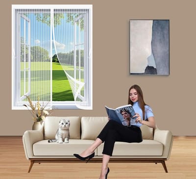 Magnetisch Hor - Vliegenhor Deur Insectenhor - Frisse Lucht - Zonder Boren - 120 x 204 cm - Wit