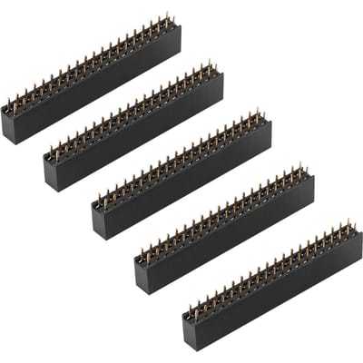 5 stuks 2 x 20 pinnen 2,54 m pitch vrouwelijke dubbele rij korte pinheaders voor Raspberry Pi