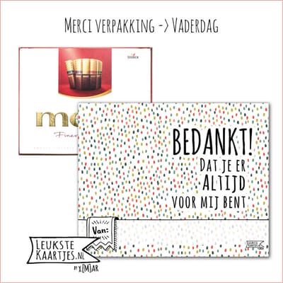 Kaartkadootje Merci -> Vaderdag - No:04 (Bedankt dat je er ALTIJD bent-Stippen-Gekleurd) - LeuksteKaartjes.nl by xMar